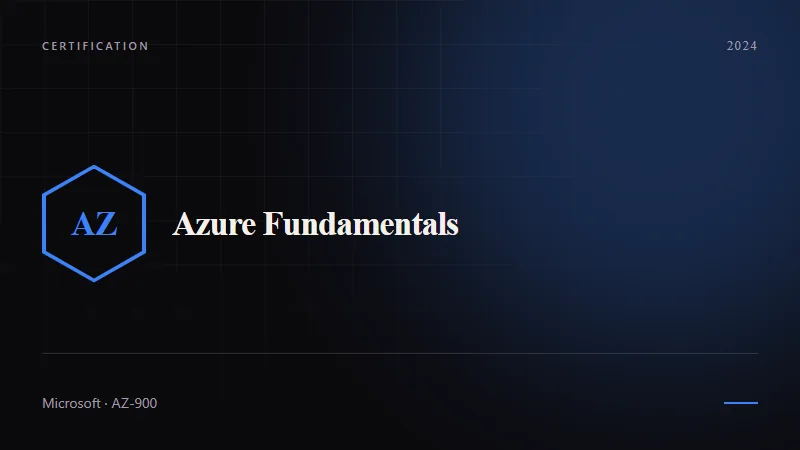 Microsoft Azure Fundamentals (AZ-900) — Microsoft