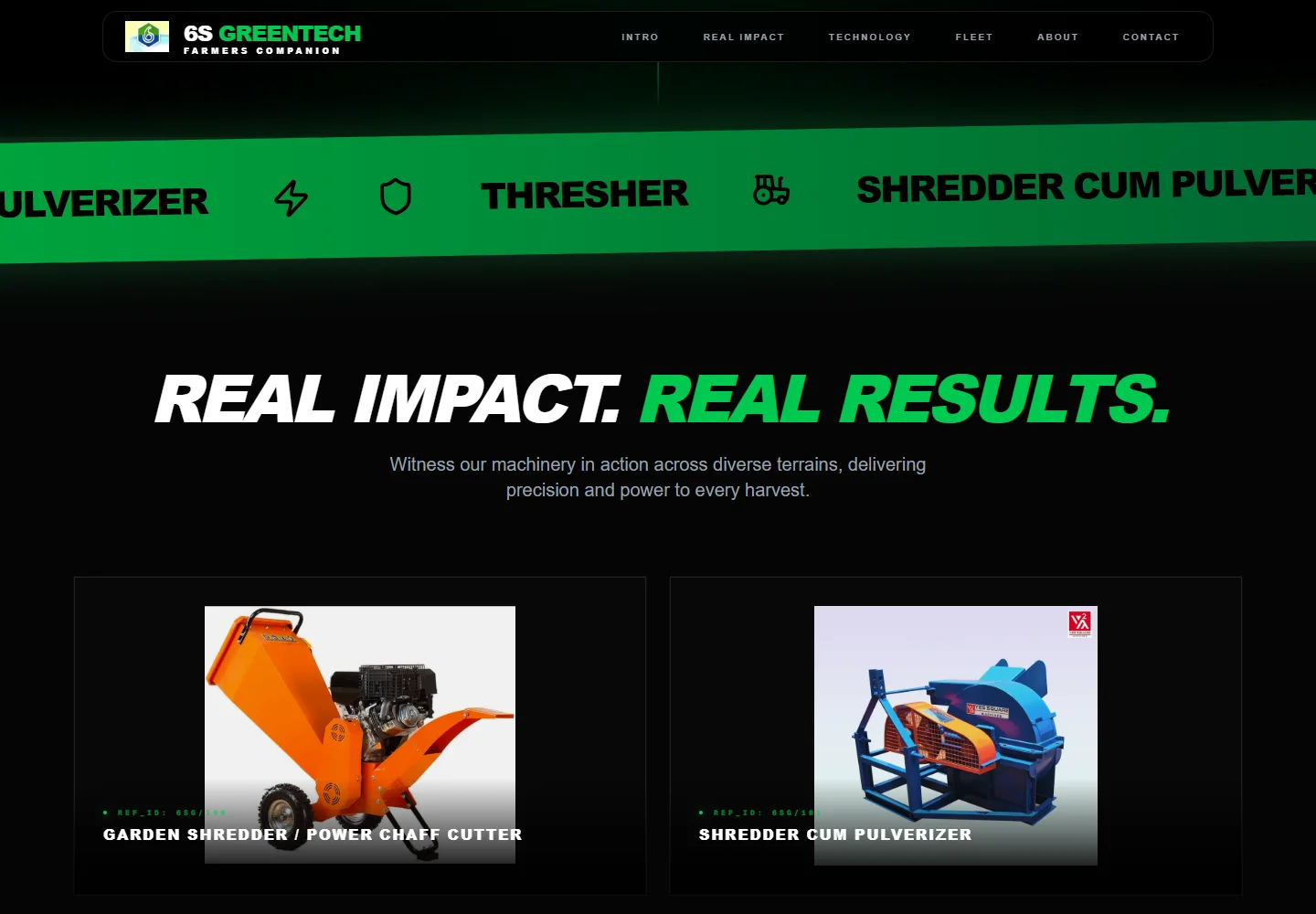 6S Green Tech — website detail screenshot