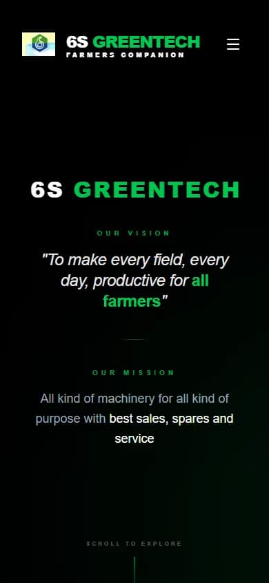 6S Green Tech — mobile website screenshot