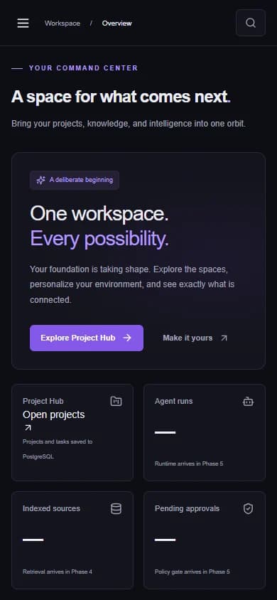 ASTRA NEXUS — mobile website screenshot