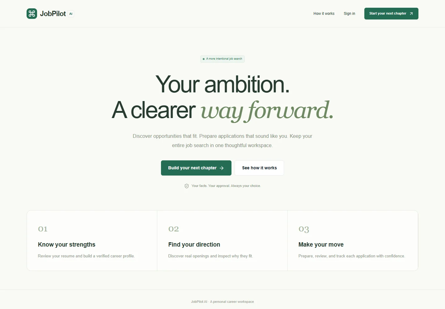 JobPilot AI — desktop website screenshot