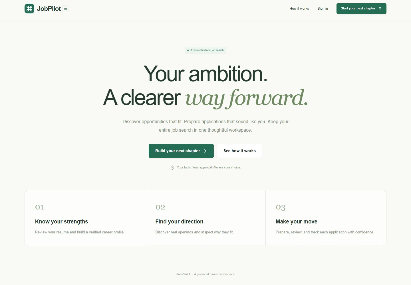 JobPilot AI — website detail screenshot