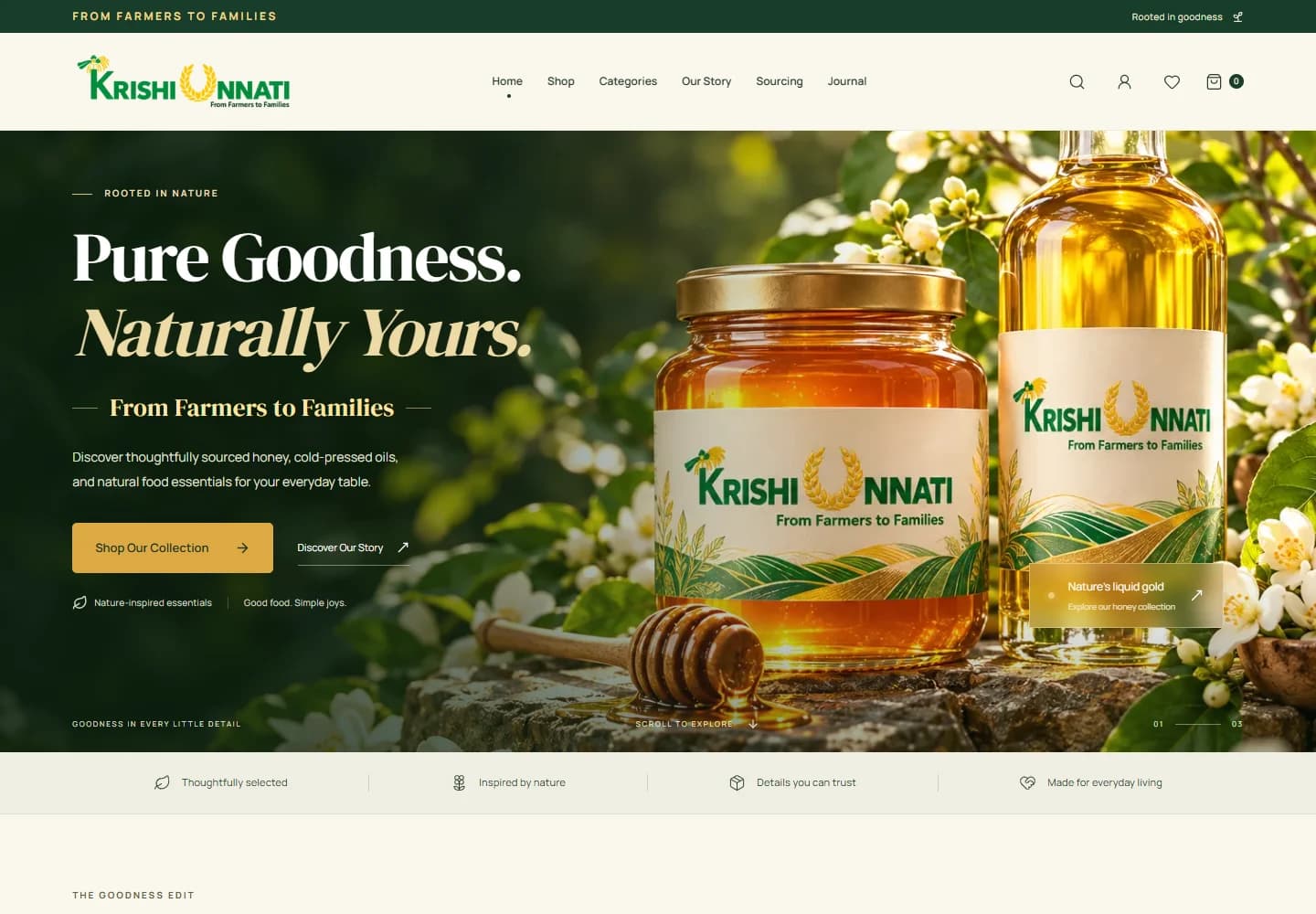 KrishiUnnati — desktop website screenshot