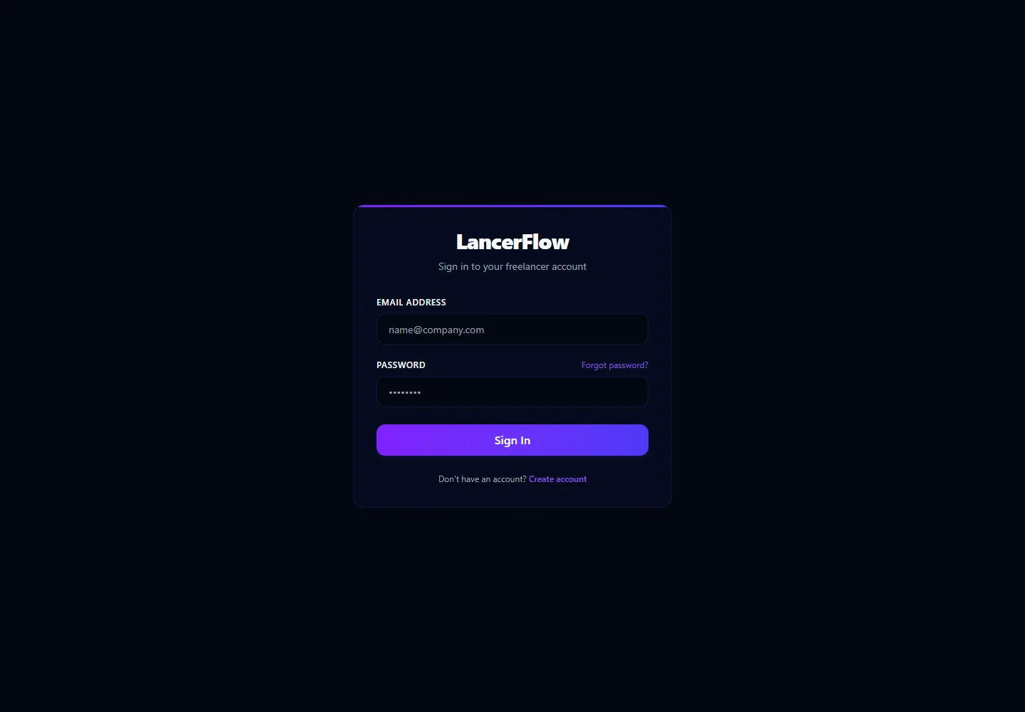 LancerFlow — website detail screenshot