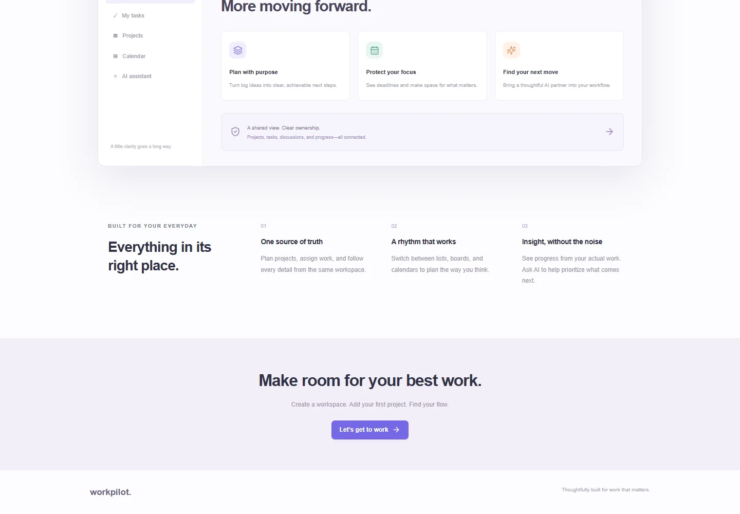 WorkPilot — website detail screenshot